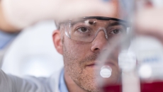 Close up of lab technician working