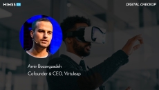 Amir Bozorgzadeh, CEO of Virtuleap_VR headset by katleho Seisa/Getty Images