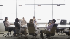 Executives meeting in a conference room