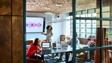 Businesspeople meeting in a boardroom