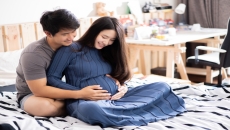 A pregnant woman and her partner