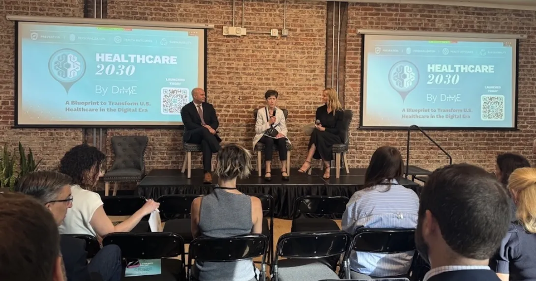 Steve Posnack of ASTP/ONC, Carolyn Clancy of the VA and Grace Cordovano of DiMe at Digital Medicine Society