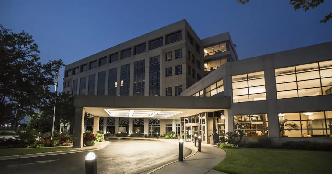 Exterior of a hospital building