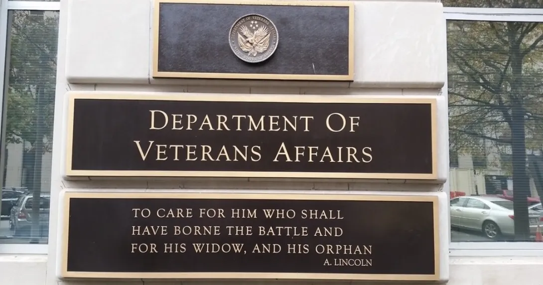 Department of Veteran's Affairs sign