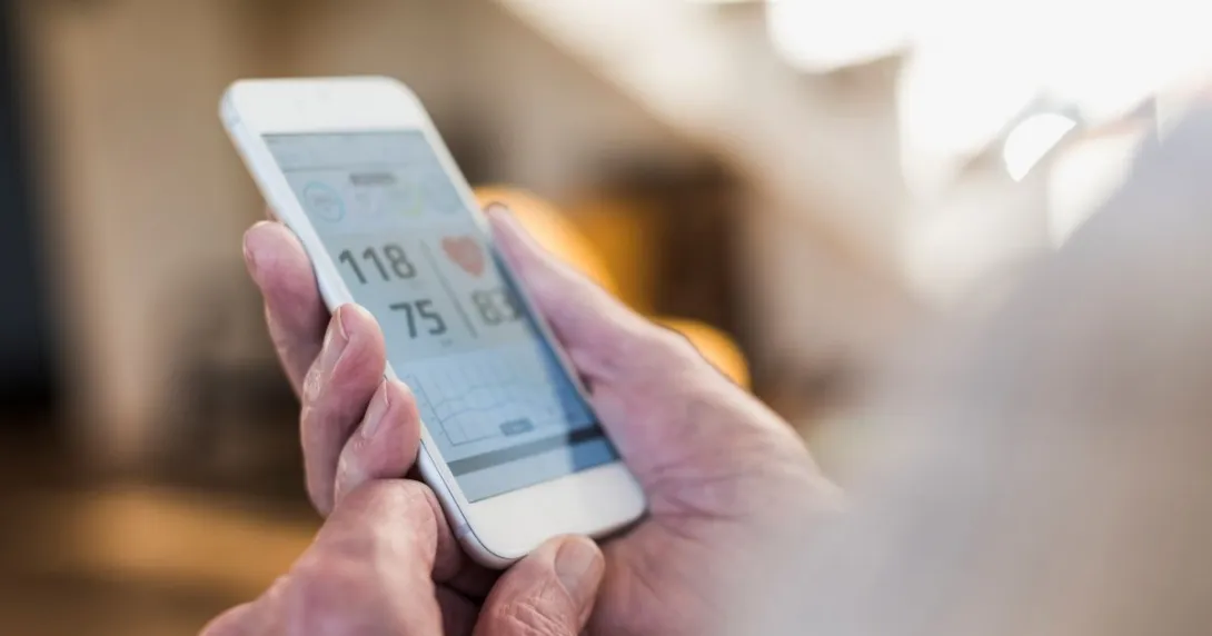 Smartphone in person's hand