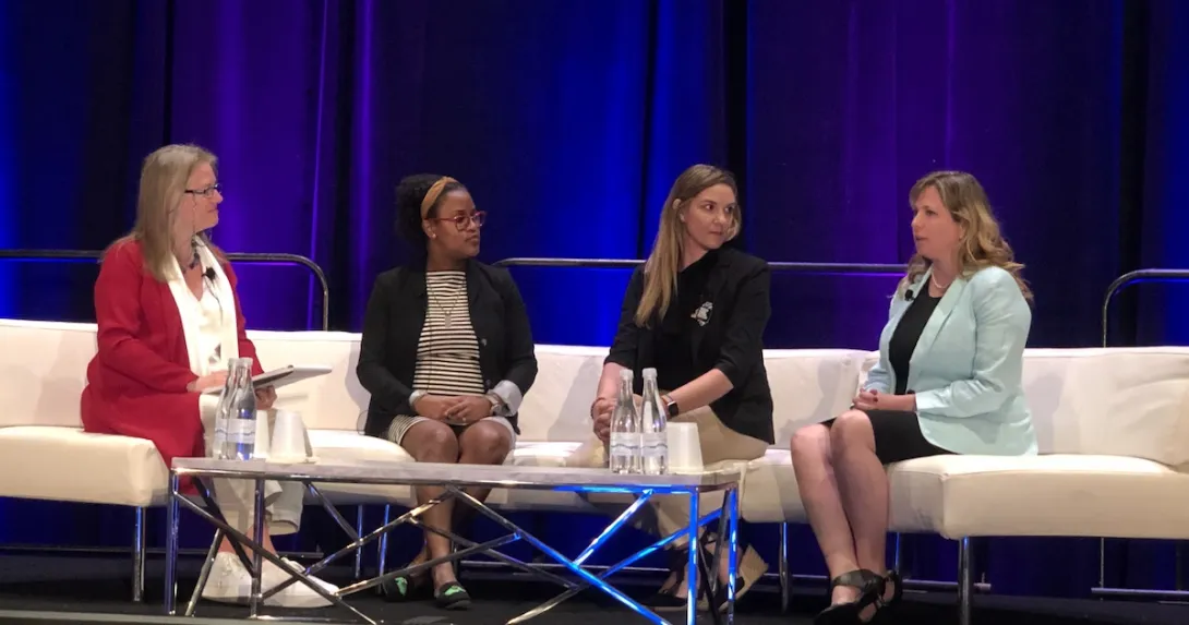 Moderator Shelley Price with Shannon Harris, Jaclyn Sanchez and Carolyn Sun