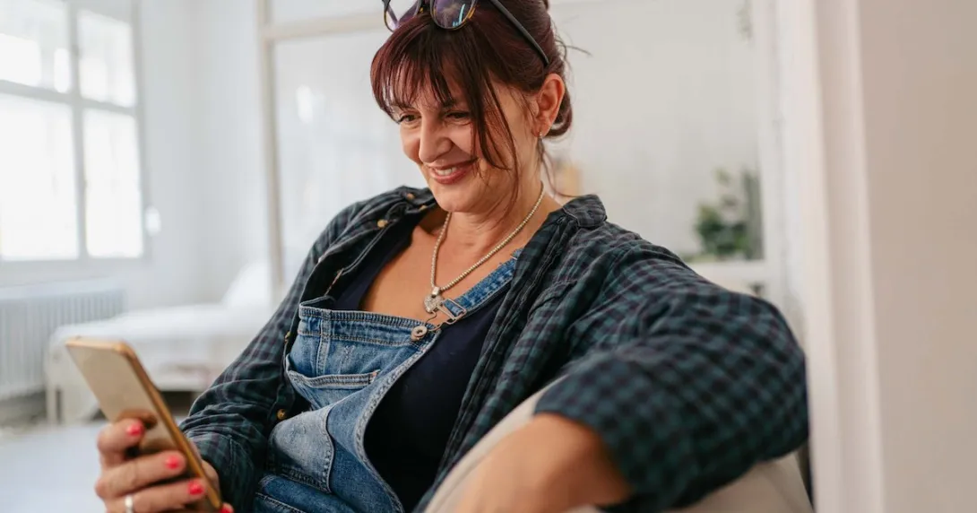 Person using a smartphone