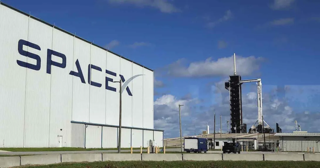 Exterior of SpaceX building
