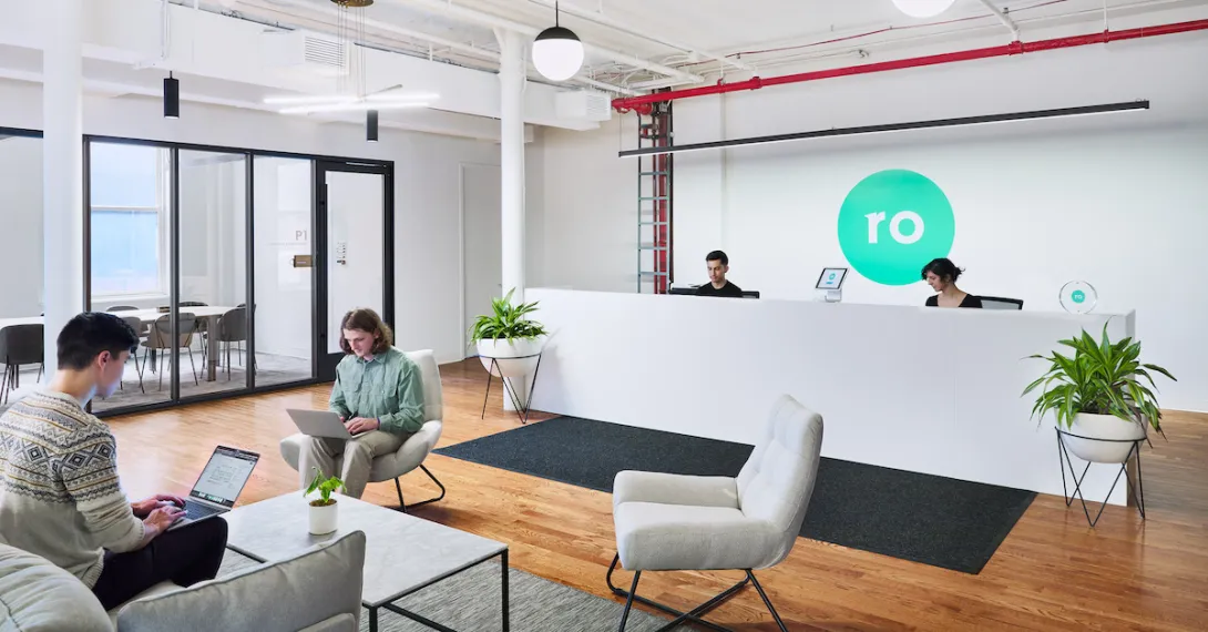 The front desk in a Ro office